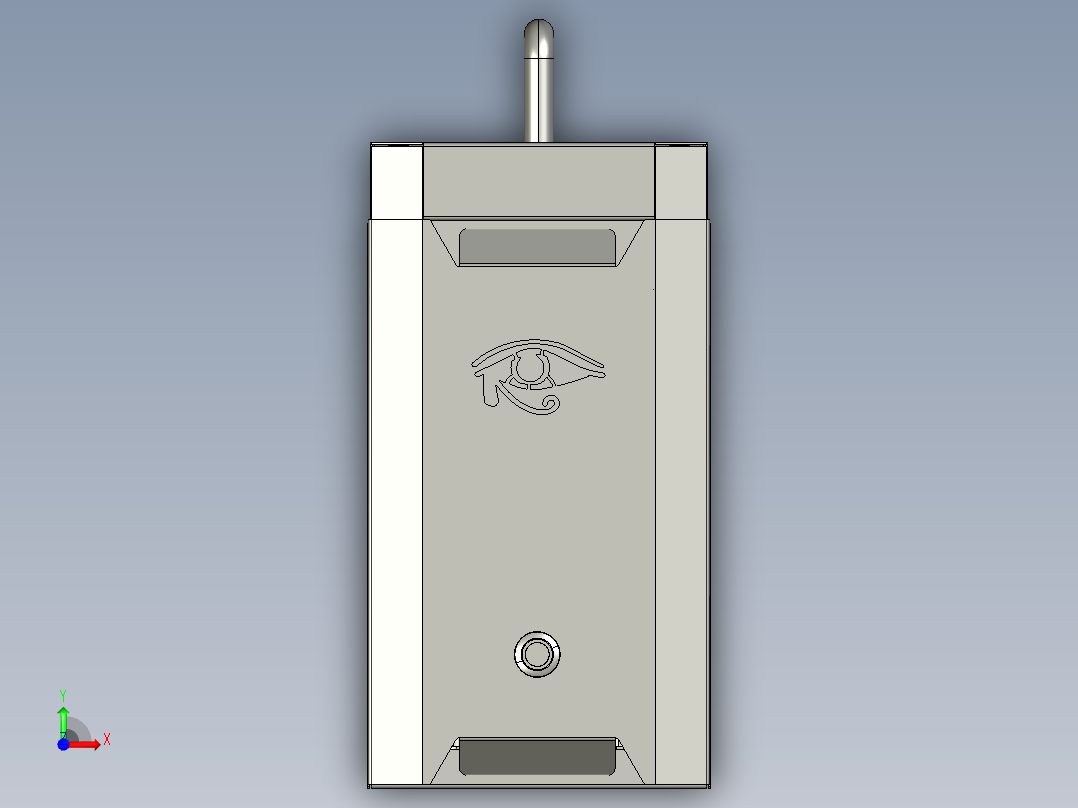 钣金制作带手提高散热机箱前视图