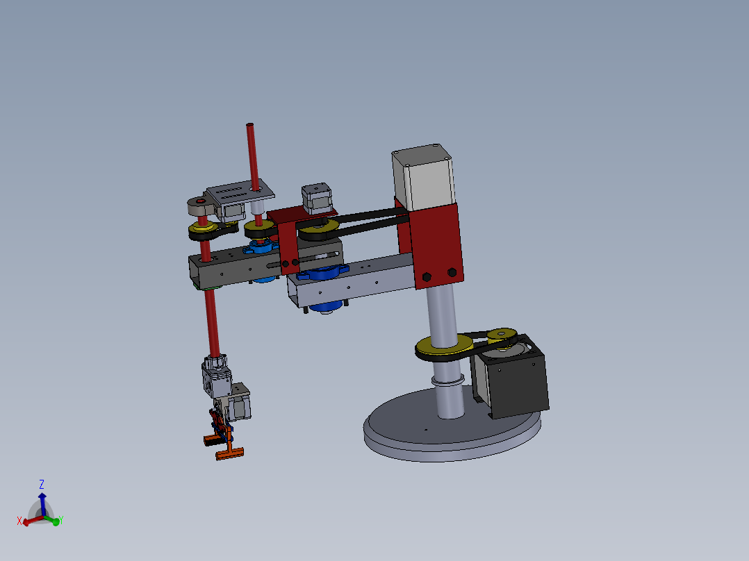 scara-robotic-arm SW STL（包含二维图纸）主视图