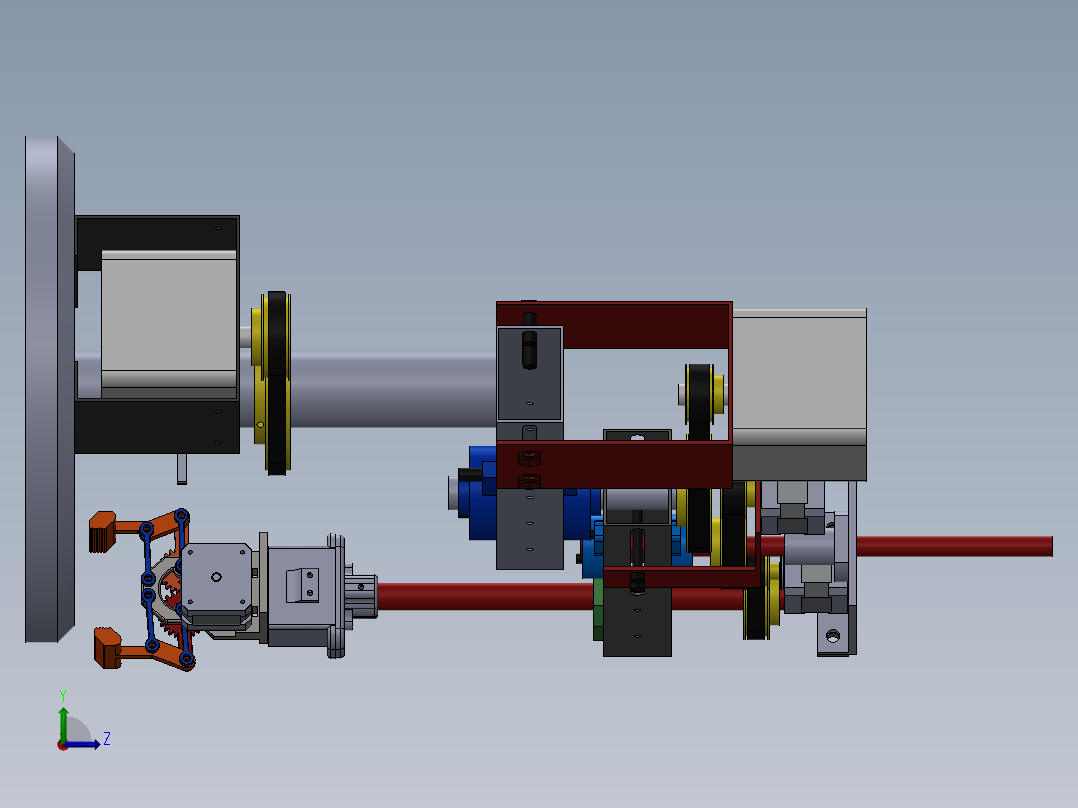 scara-robotic-arm SW STL（包含二维图纸）左视图