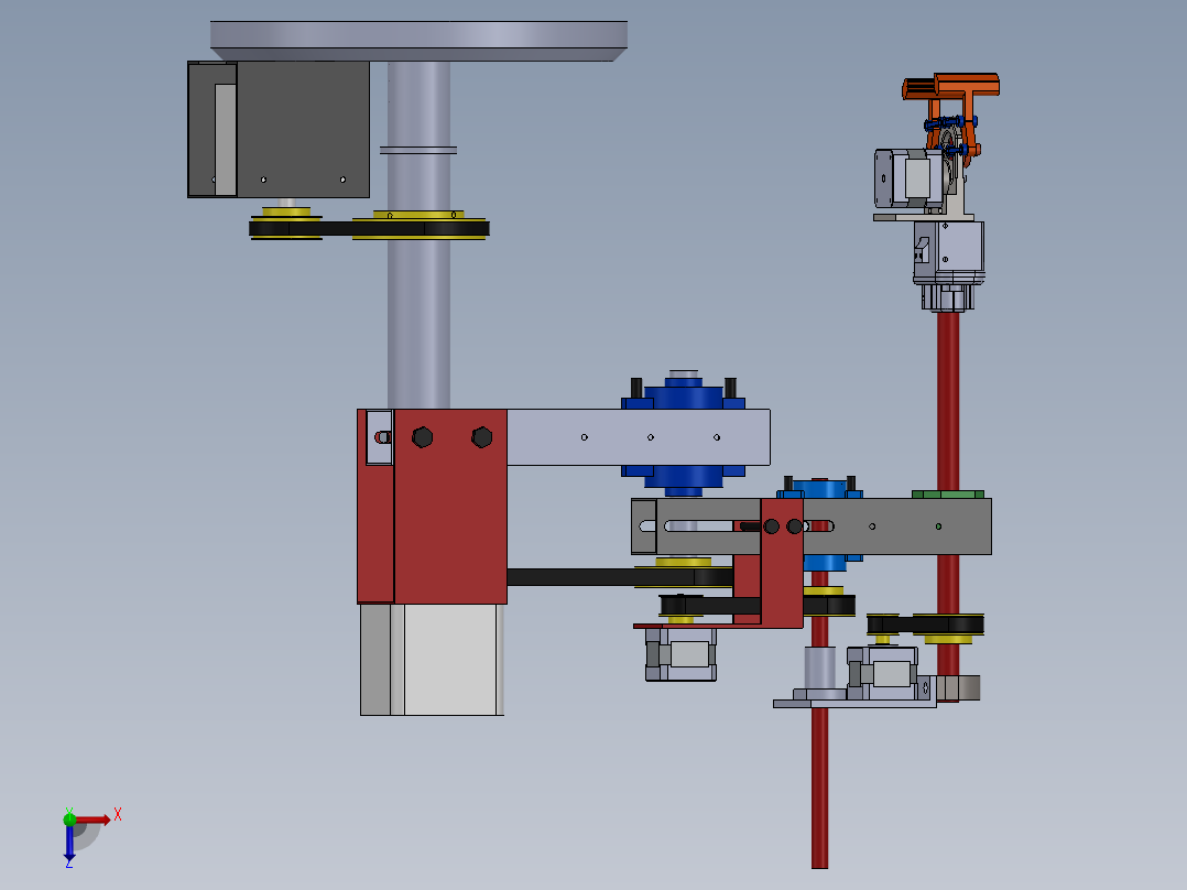 scara-robotic-arm SW STL（包含二维图纸）俯视图