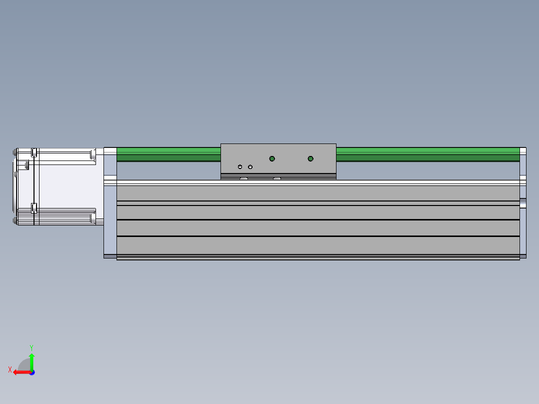 MTH丝杆半封闭模组MT100BS-BC-200W后视图