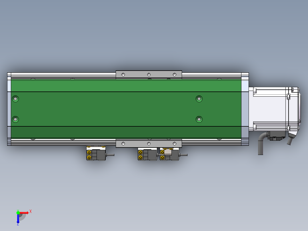 MTH丝杆半封闭模组MT100BS-BC-200W俯视图