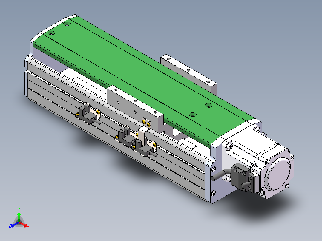 MTH丝杆半封闭模组MT100BS-BC-200W正等轴测图