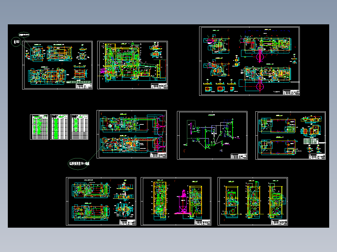 某水泥厂水泥粉磨及输送系统CAD套图设计
