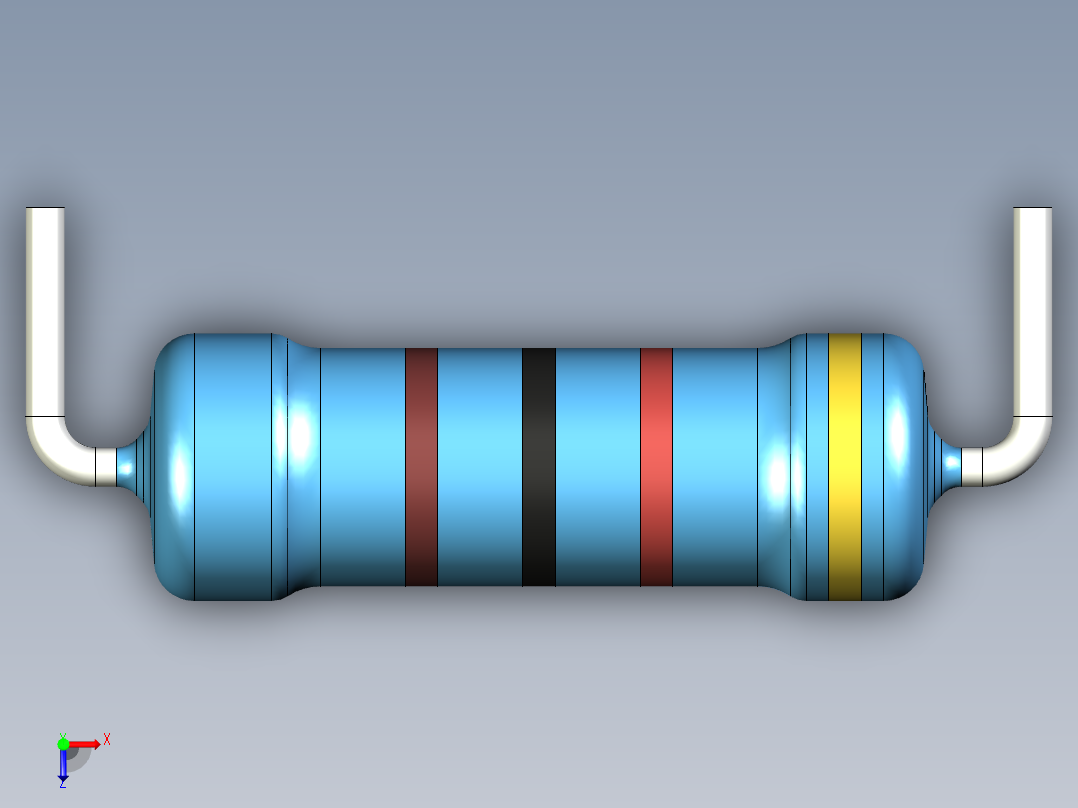 无源元件封装-RES-2W-H-MF俯视图