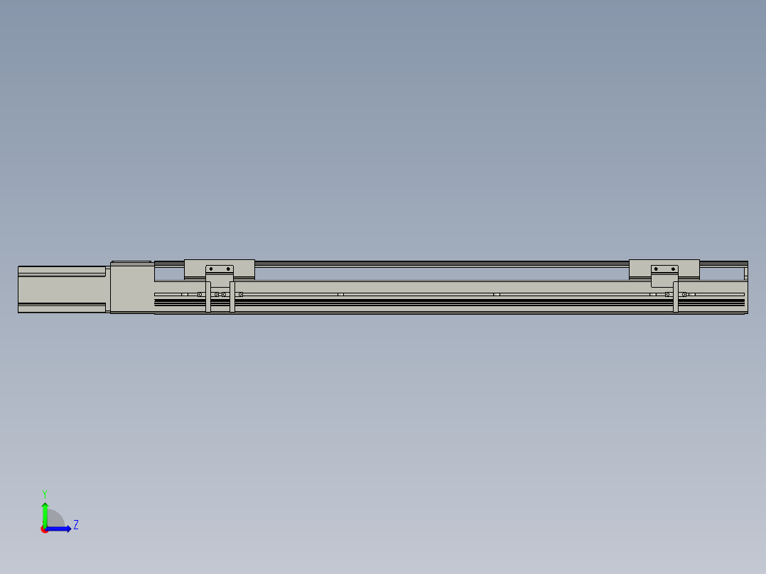直线模组LHAT10-CA-S550-M-C3设计图纸左视图