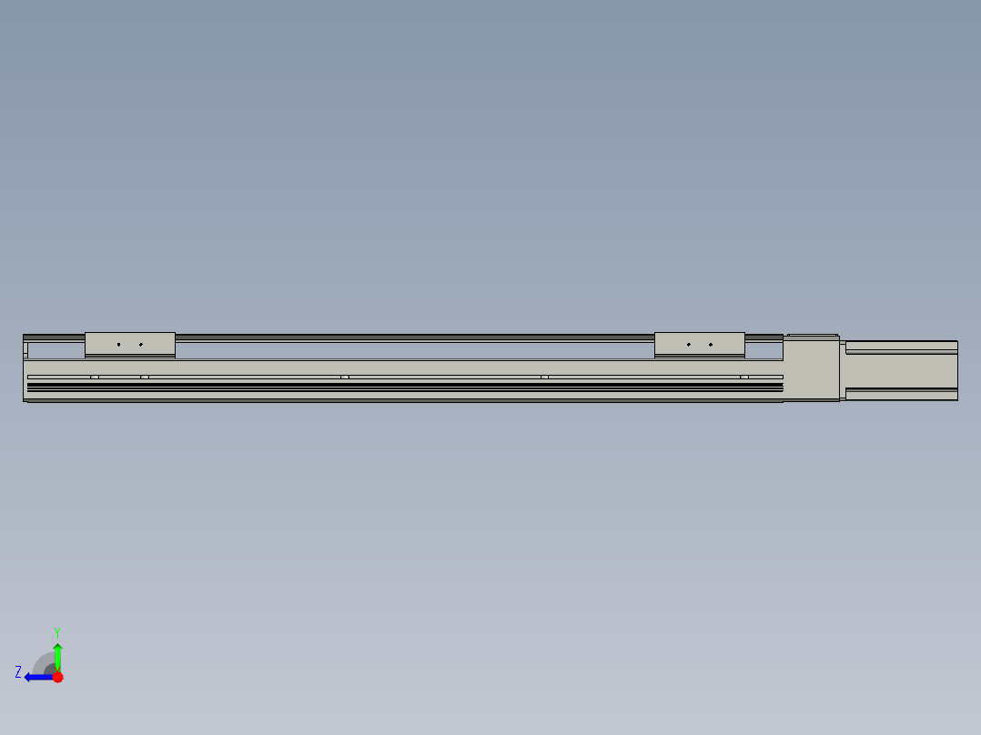 直线模组LHAT10-CA-S550-M-C3设计图纸右视图