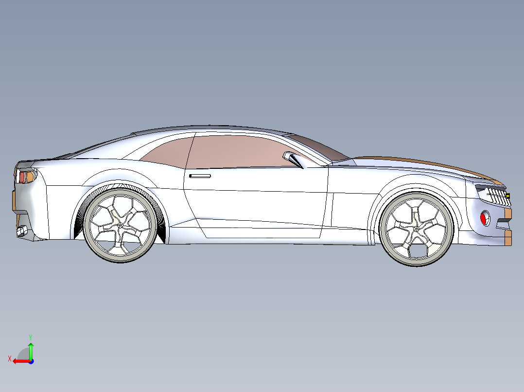 雪佛兰跑车后视图