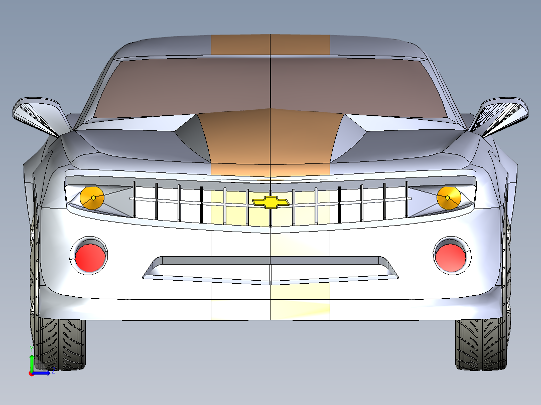雪佛兰跑车左视图