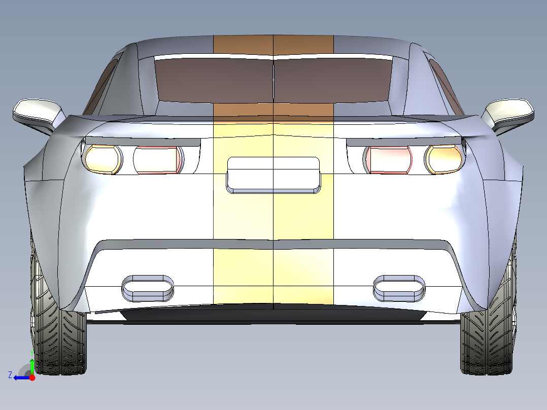 雪佛兰跑车右视图