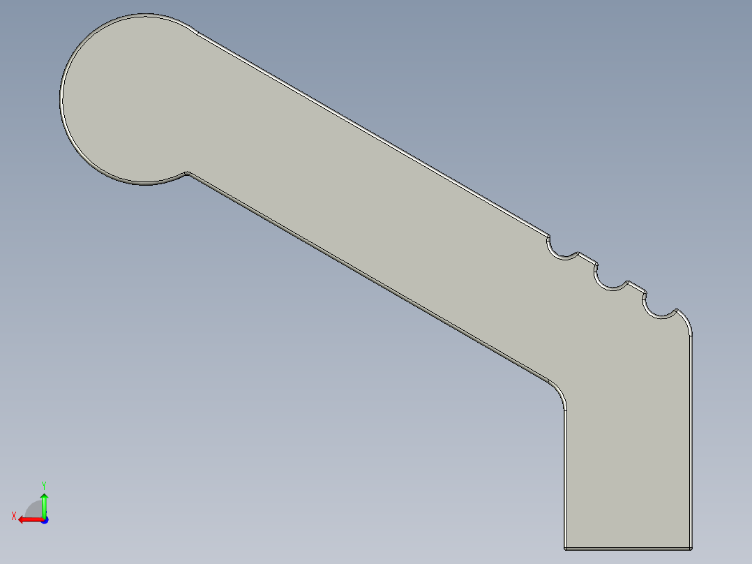 取手(鋁合金)WP-3D多系列多零件图纸模型后视图