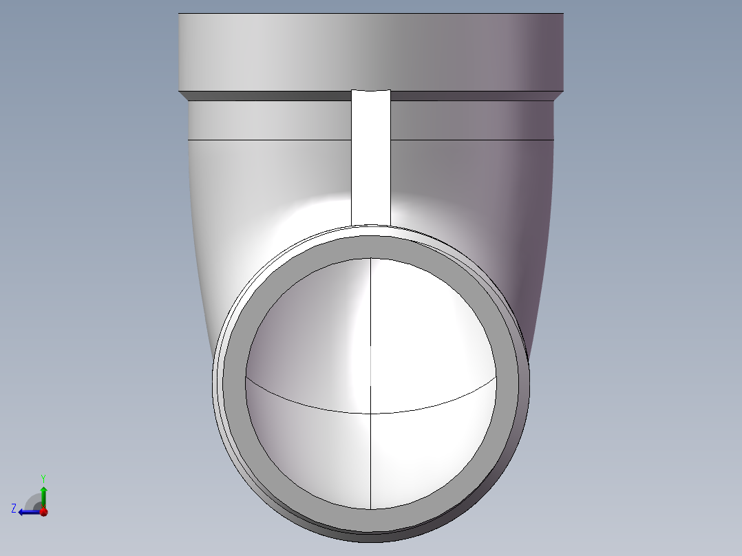 弯头-等径内外丝 DN25右视图