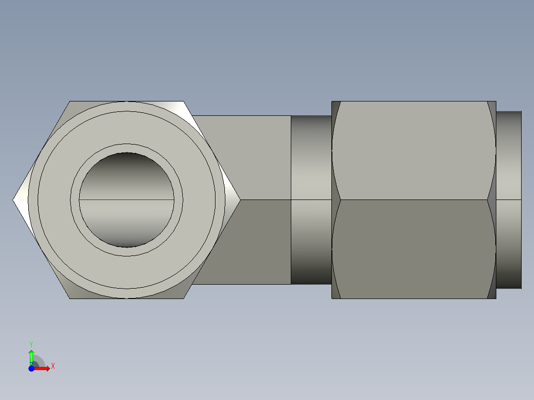 卡套式工业通用硬管接头8_ebu-s前视图