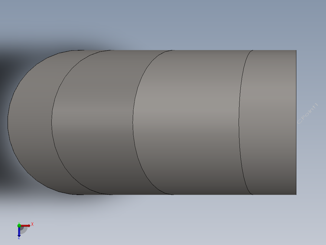 hvac round duct 90deg elbow俯视图