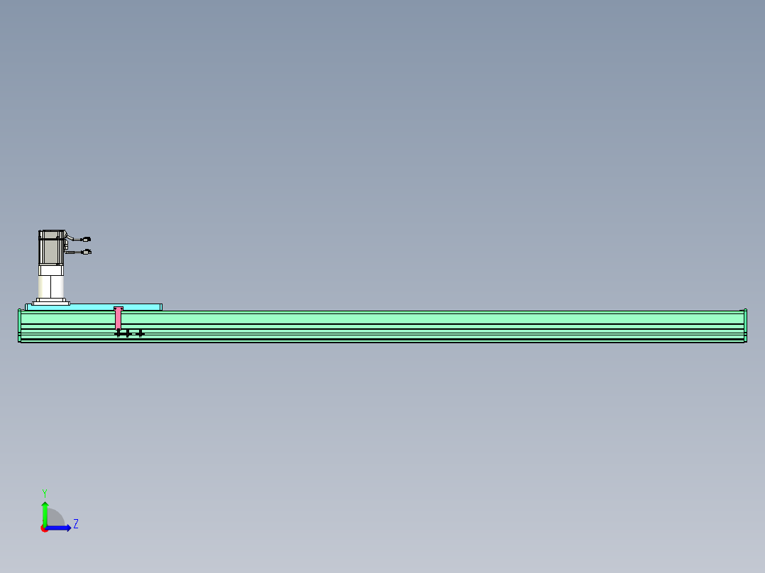 东锦齿条传动DH270G-L167-S1800-BU-减速机+750W左视图
