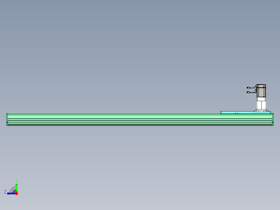 东锦齿条传动DH270G-L167-S1800-BU-减速机+750W右视图