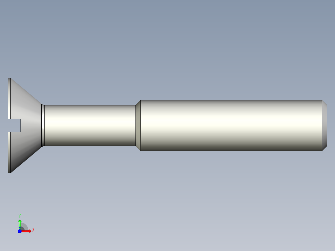 沉头螺钉-Slotted_BOLT-M8-L50_30-15-2x2-40.stp前视图