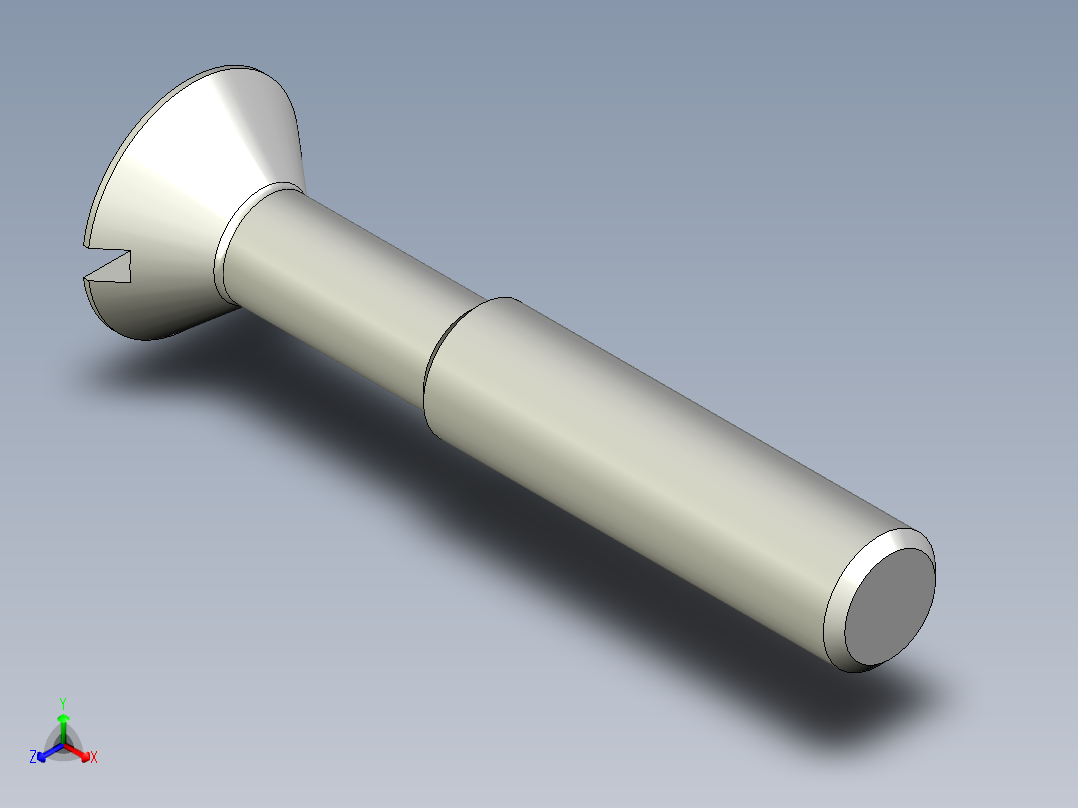 沉头螺钉-Slotted_BOLT-M8-L50_30-15-2x2-40.stp正等轴测图