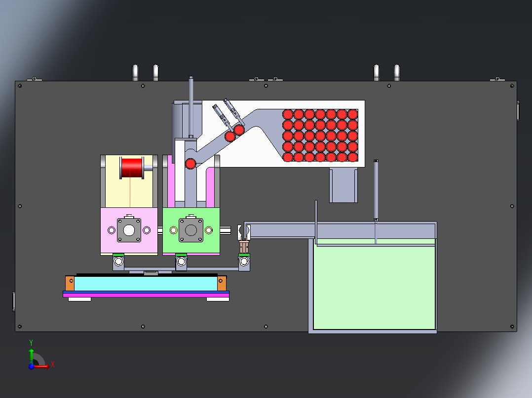 汽车凸轮自动化检测设备sw17可编辑前视图