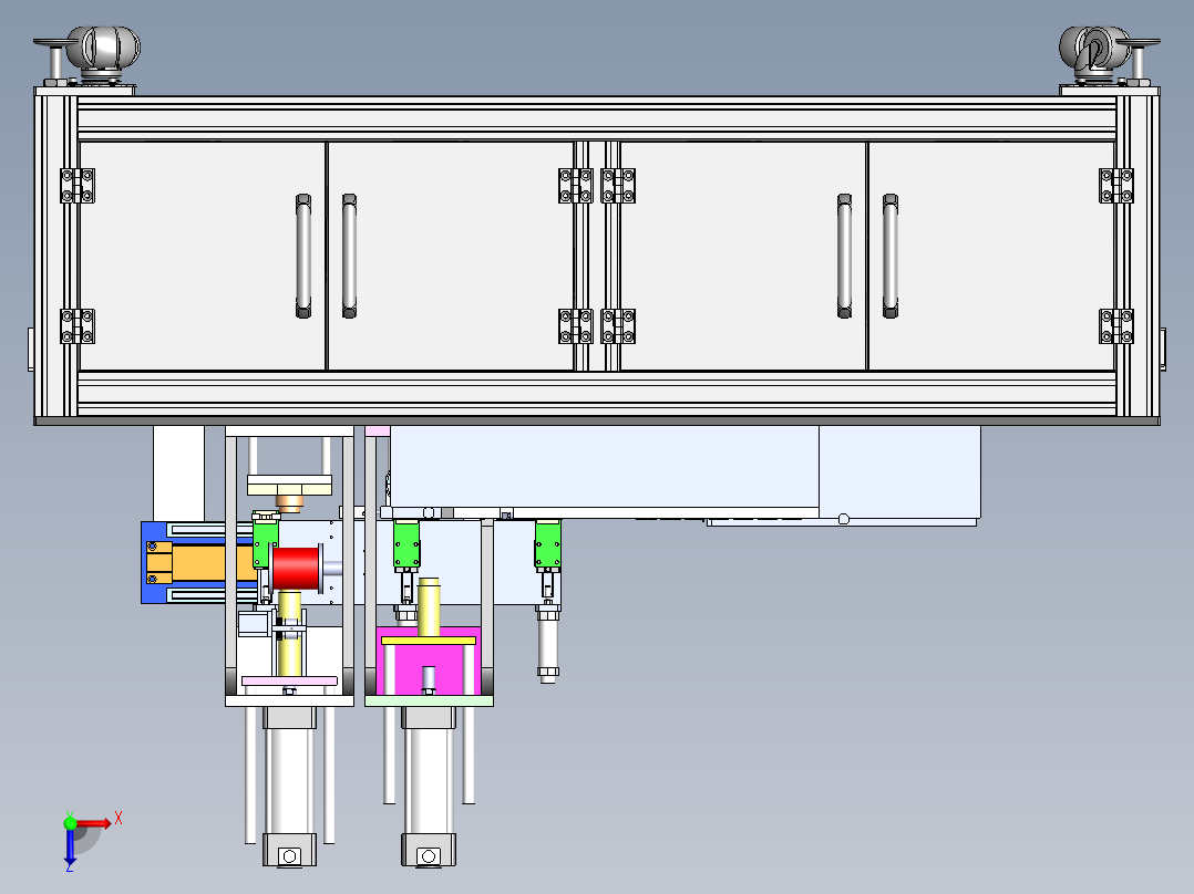 汽车凸轮自动化检测设备sw17可编辑俯视图