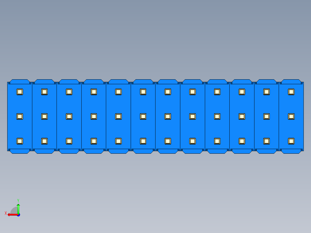 彩色公头100mil（2.54mm）系列-DS1021_blue_3x12p_100mil_Type5_rev1.0后视图