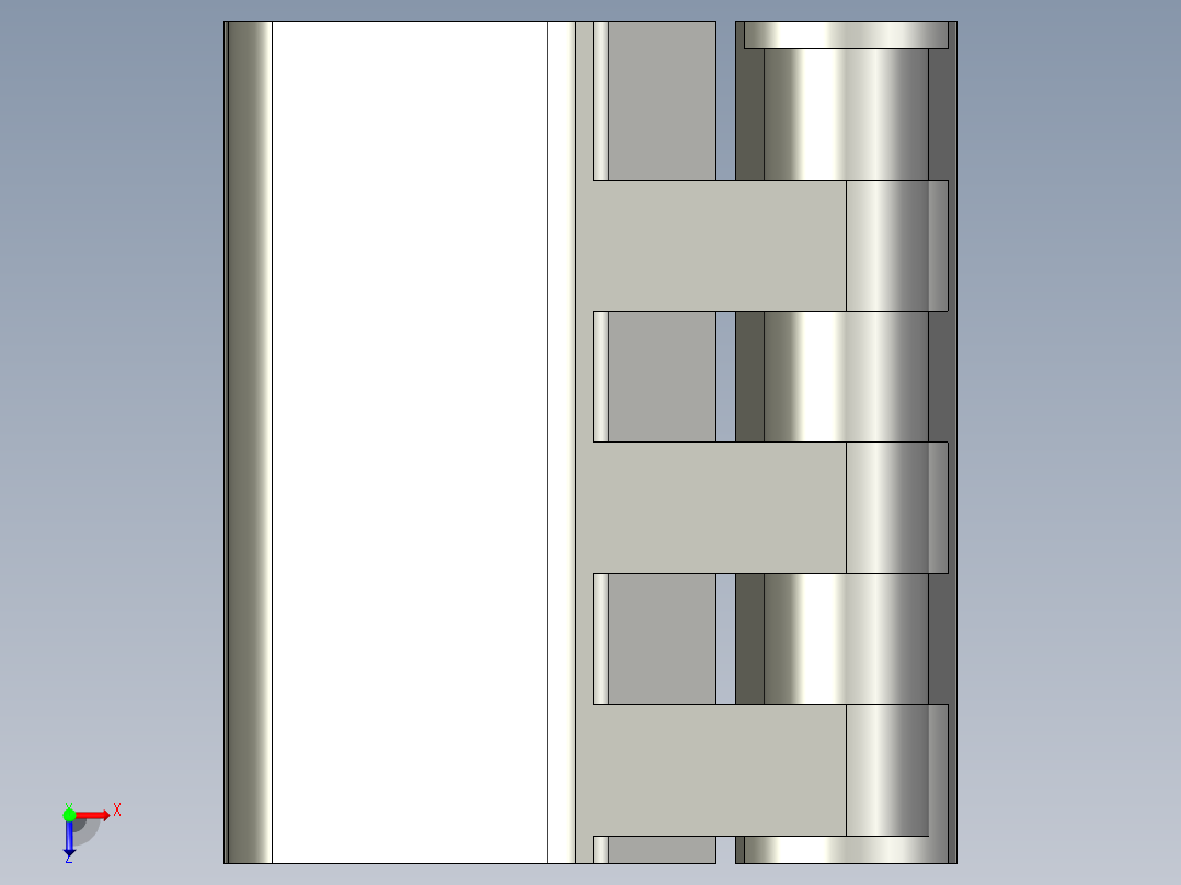 工程塑膠鉸鏈CFD-3D多系列多零件图纸模型俯视图