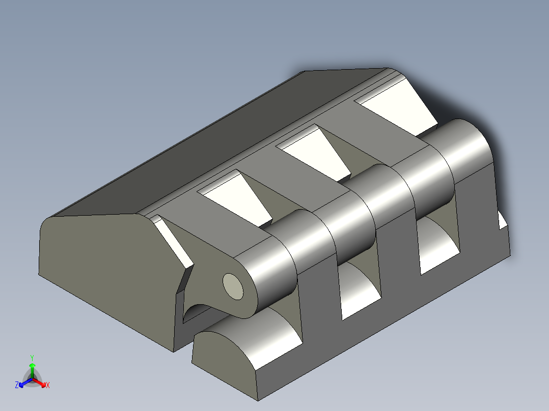 工程塑膠鉸鏈CFD-3D多系列多零件图纸模型正等轴测图