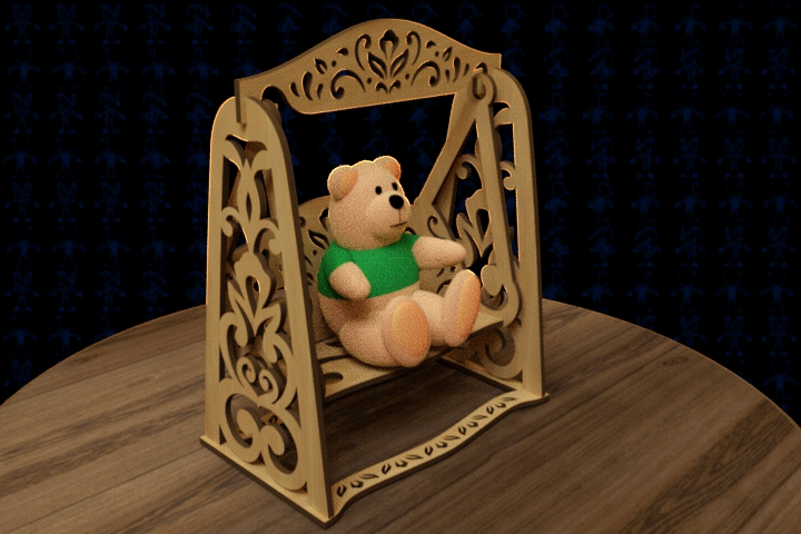 激光切割摆动木玩具-CAD格式-SolidWorks-step格式