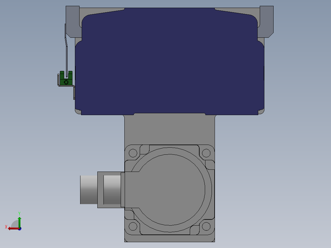 电动滑台模组SDM210下折模型后视图