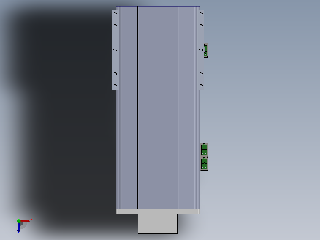 电动滑台模组SDM210下折模型俯视图