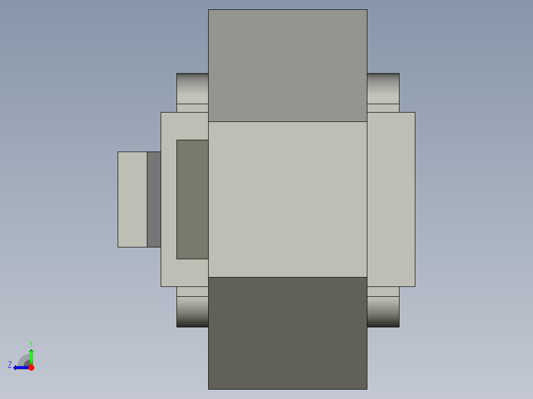 基恩士CA-D2_D5_kc图纸模型右视图