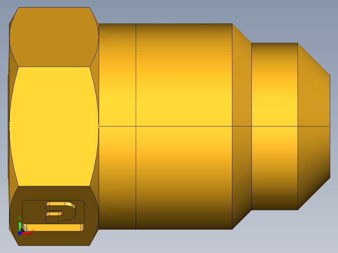 扩口式工业通用硬管接头Flared Seal Plug 639F-5前视图