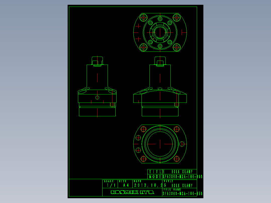 KOSMEKSFA3000-M2A-160-H55多系列多零件图纸模型多系列多零件图纸模型