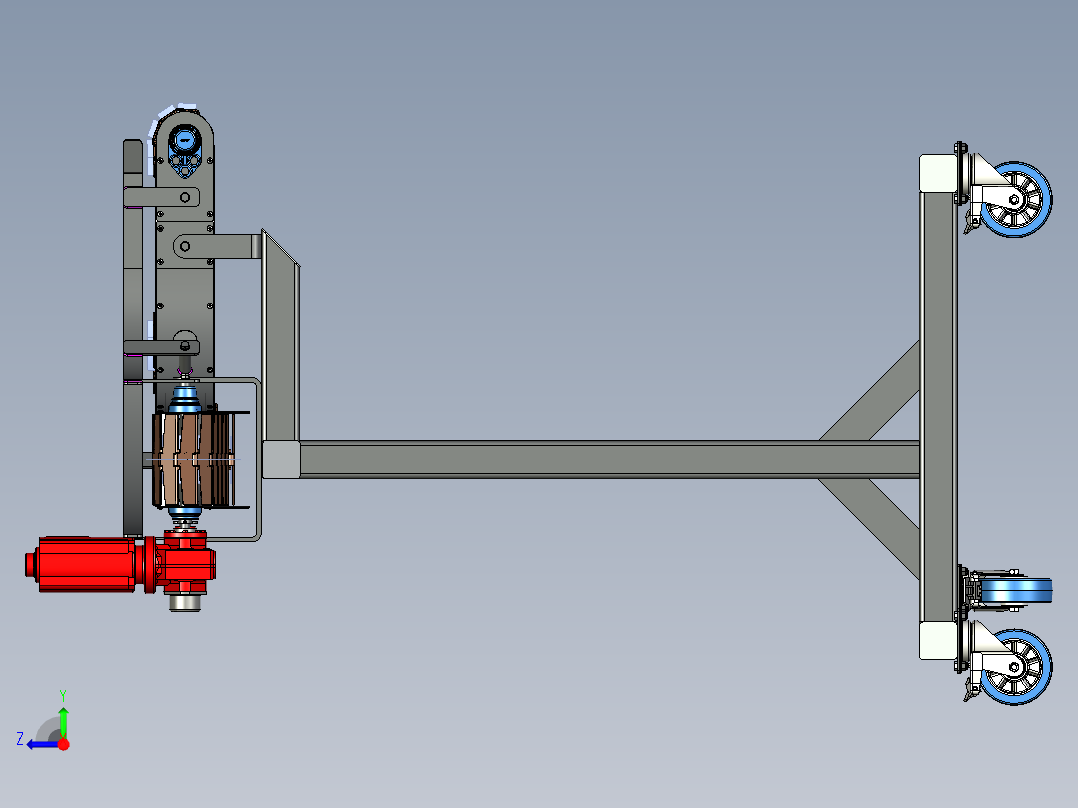 90度弯小型板条链输送机---x_t stp右视图