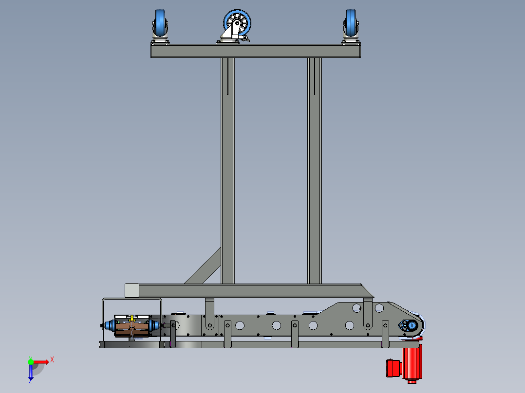 90度弯小型板条链输送机---x_t stp俯视图