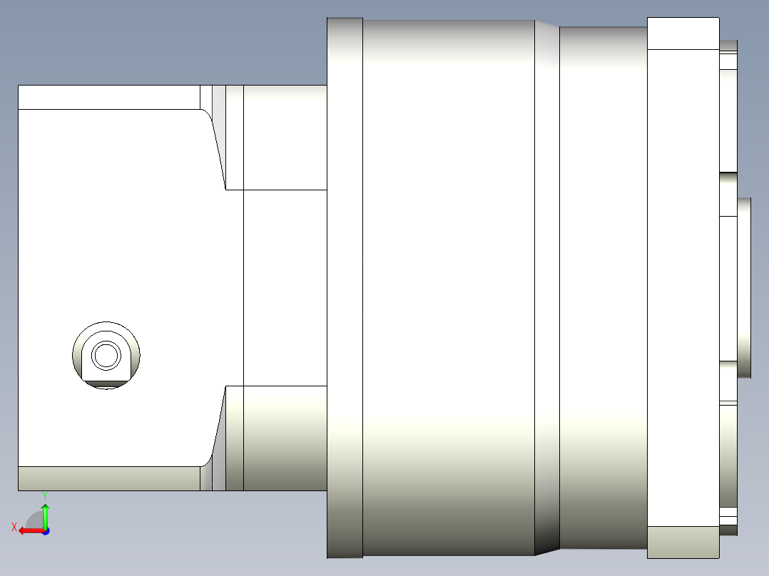 直齿孔PLF120-L2-LC 19-70-90-M5后视图