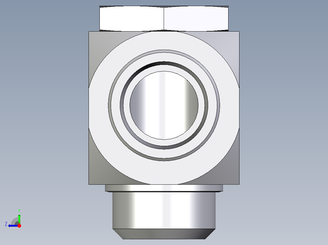 卡套式工业通用硬管接头EO_High_pressure_banjo_elbow_WH38SMOMD71右视图