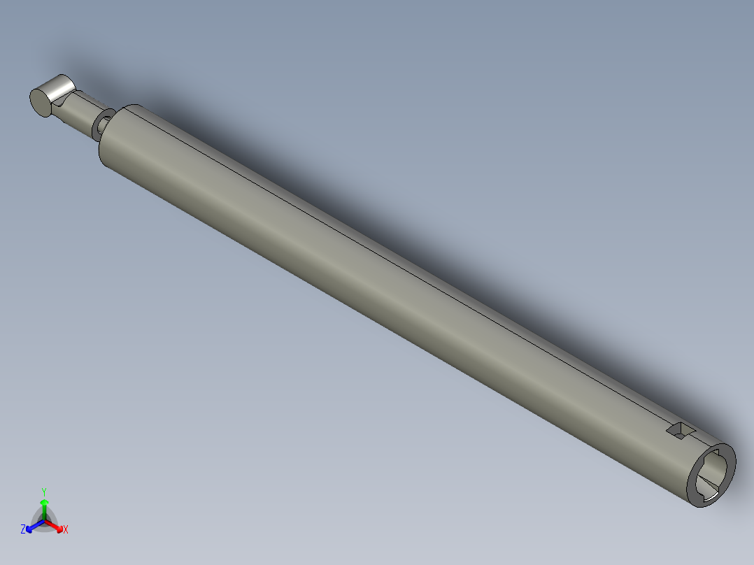 粘滞阻尼器结构正等轴测图