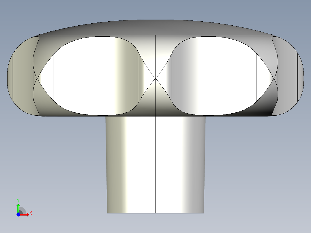 星型把手(鋁合金)ALHK-3D多系列多零件图纸模型前视图