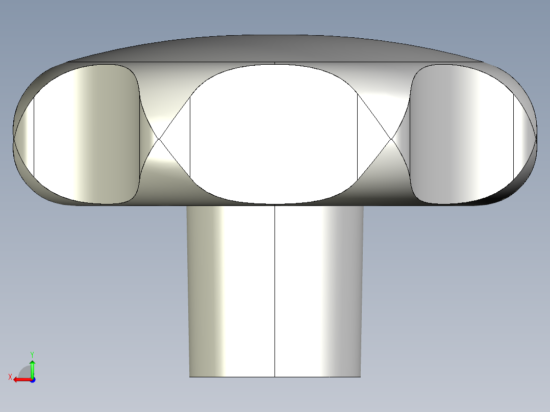 星型把手(鋁合金)ALHK-3D多系列多零件图纸模型后视图