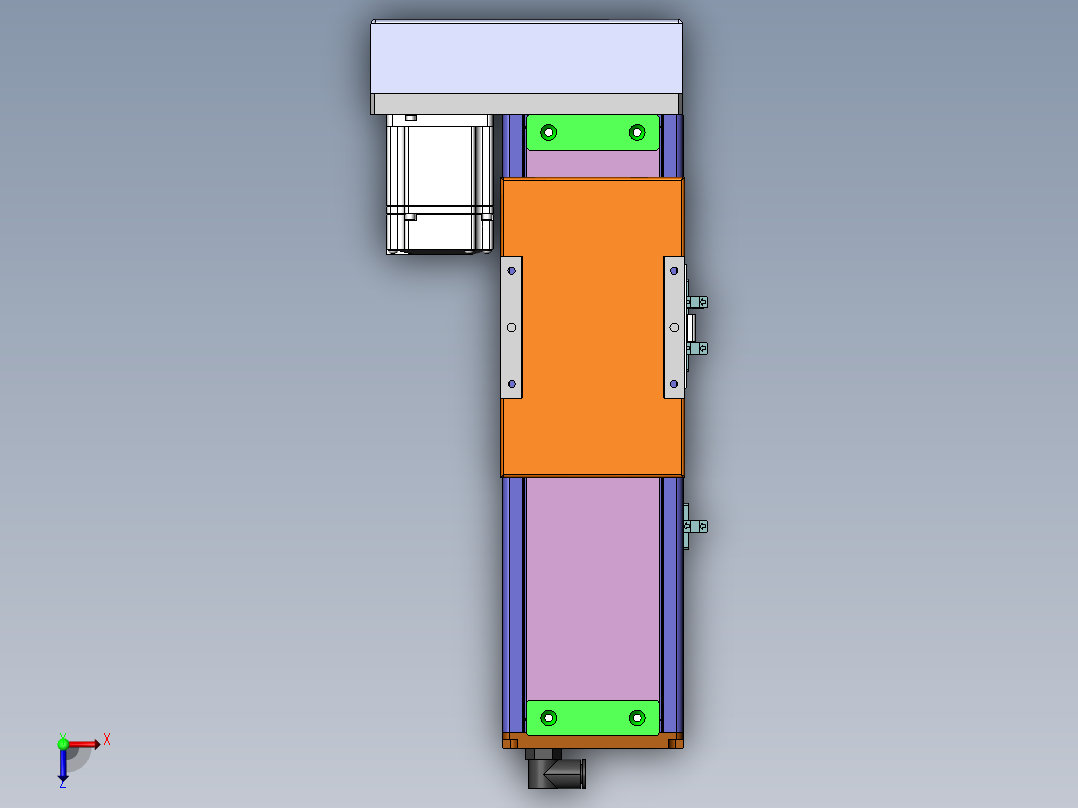 MCH丝杆全封闭MCH12-BL-200W俯视图