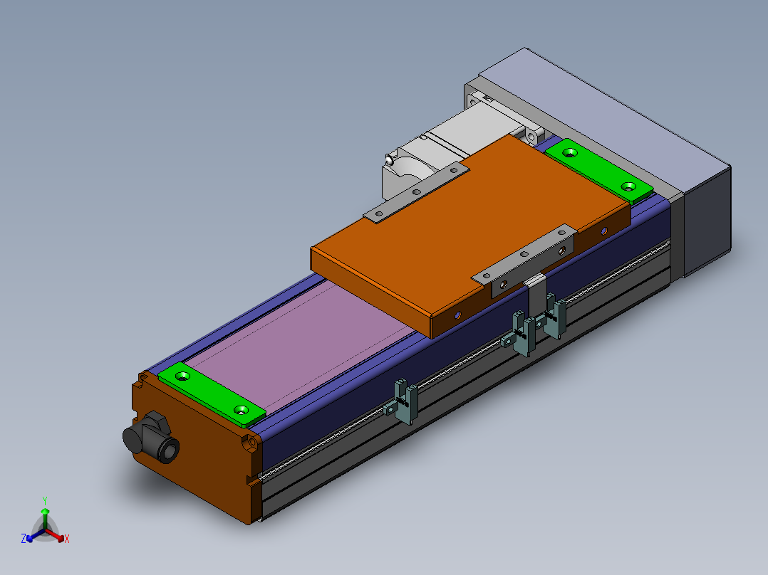 MCH丝杆全封闭MCH12-BL-200W正等轴测图