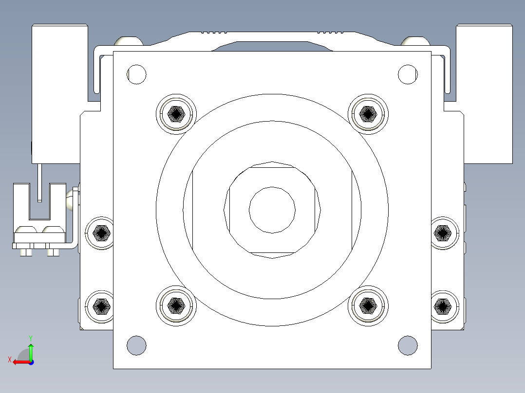 TPA-KNR-100E-2020C-L650A1-M-F3-N3线性模块铝制底座后视图