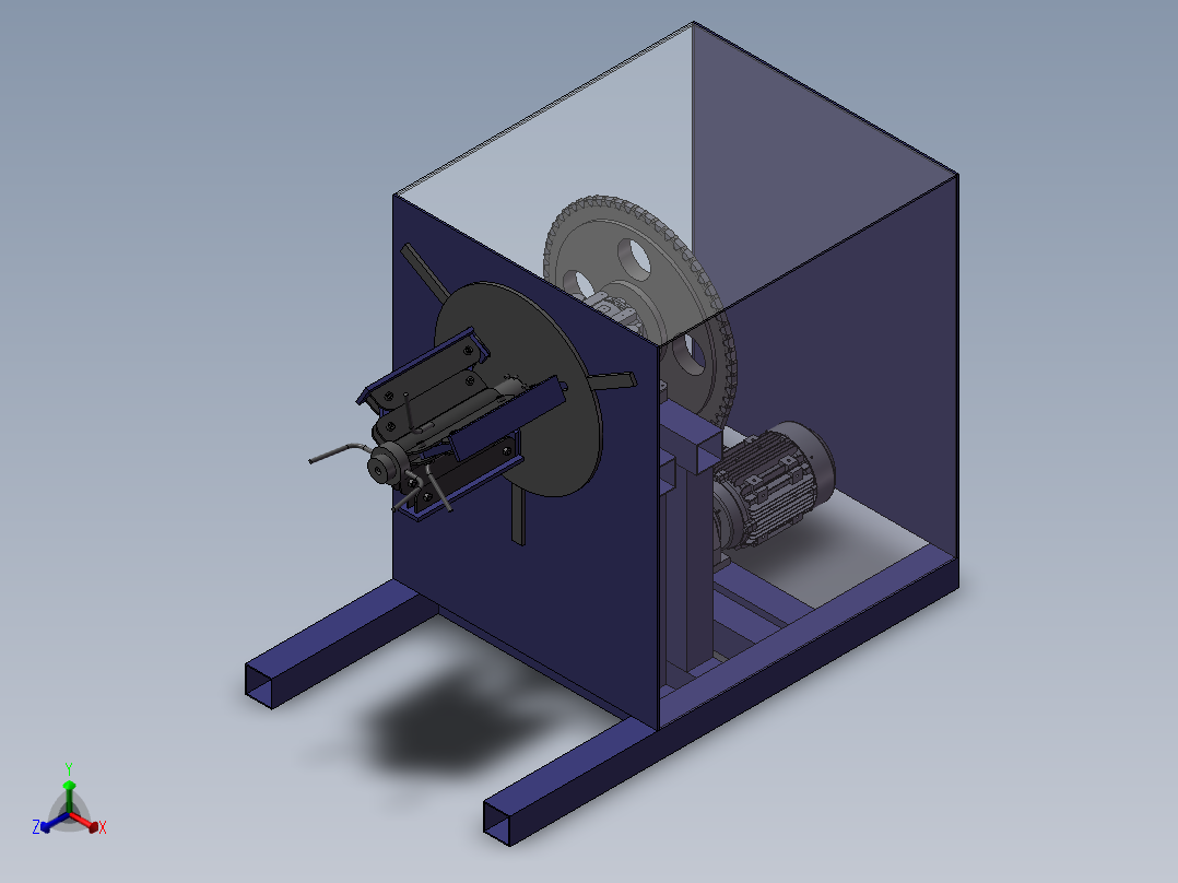 收卷／放卷机sw18正等轴测图