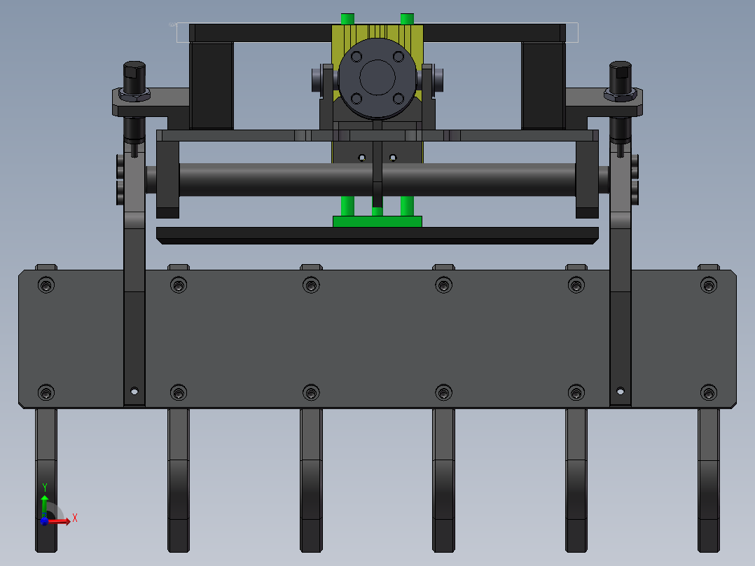 机器人码垛夹具 嘉德乐袋料码垛夹具 3D模型sw2016可编辑前视图