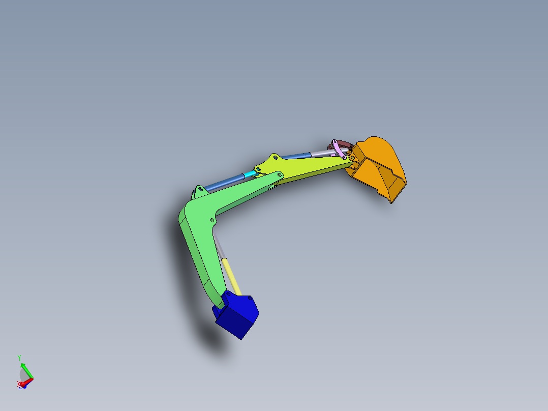 <span style='color: red'>挖掘</span>机主动<span style='color: red'>臂</span>（大<span style='color: red'>臂</span>）3D模型