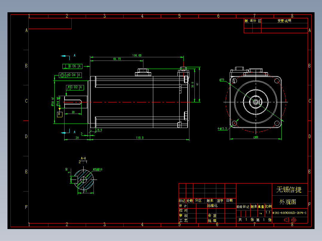 电机MS6S-60CN30BZ3-20P4-S.DWG