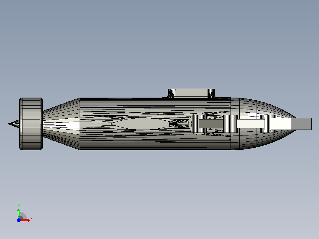 潜水器 水下机器人 (2)前视图