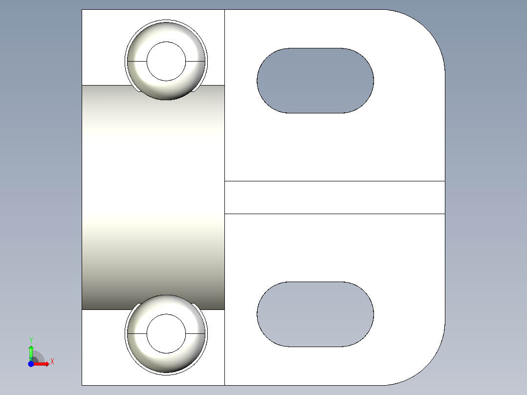 基恩士SJ_bracket_kc图纸模型前视图