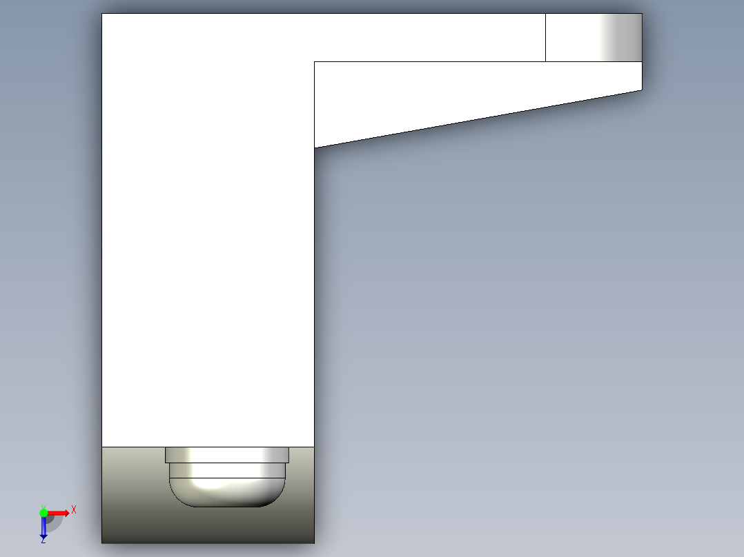 基恩士SJ_bracket_kc图纸模型俯视图